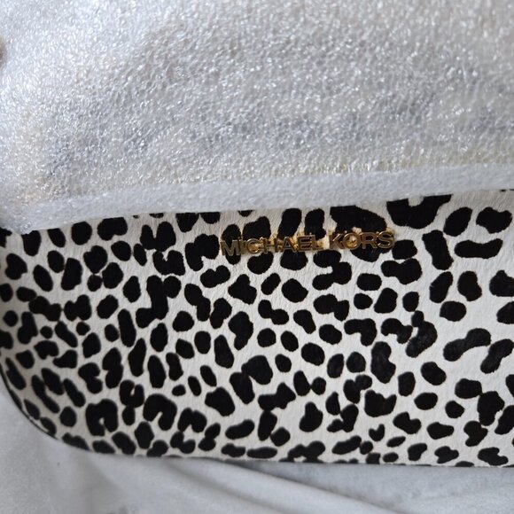 P333. Michael Kors Black Multi Dyed Calf Hair Jet Set Bag NWT - Picture 3 of 9